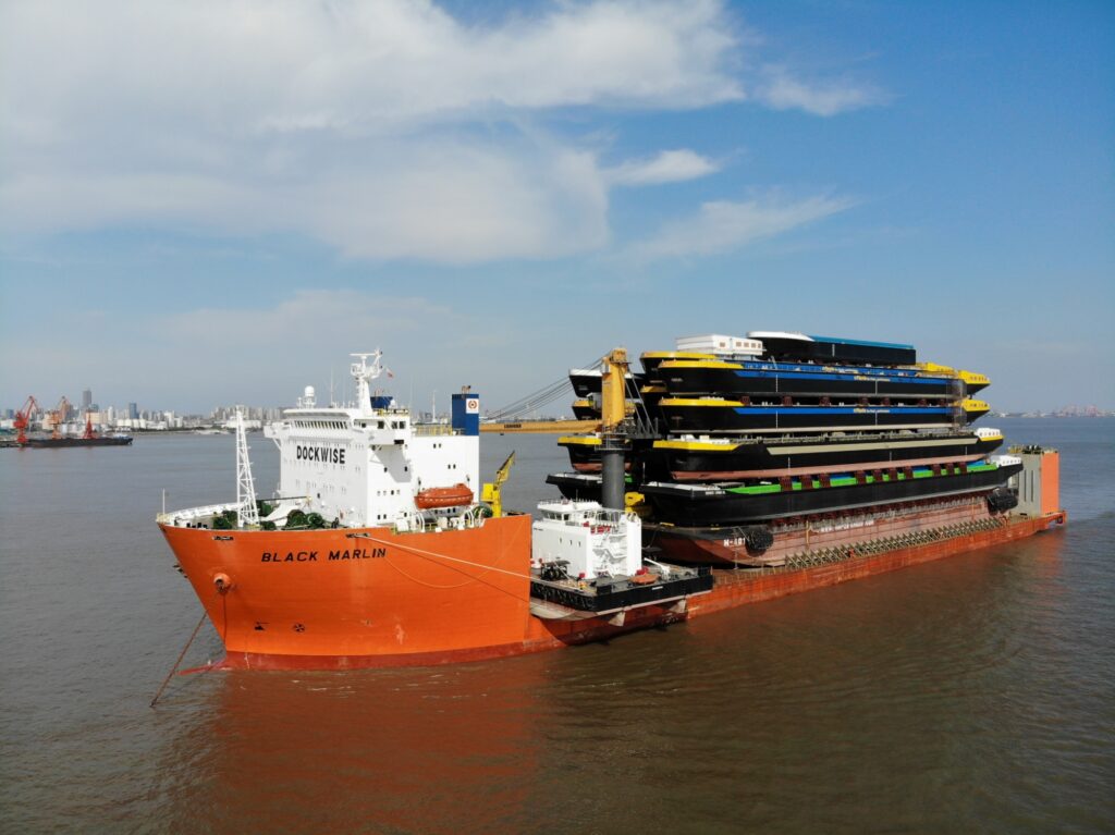 Concordia Damen verscheept 18 casco’s vanaf Shanghai
