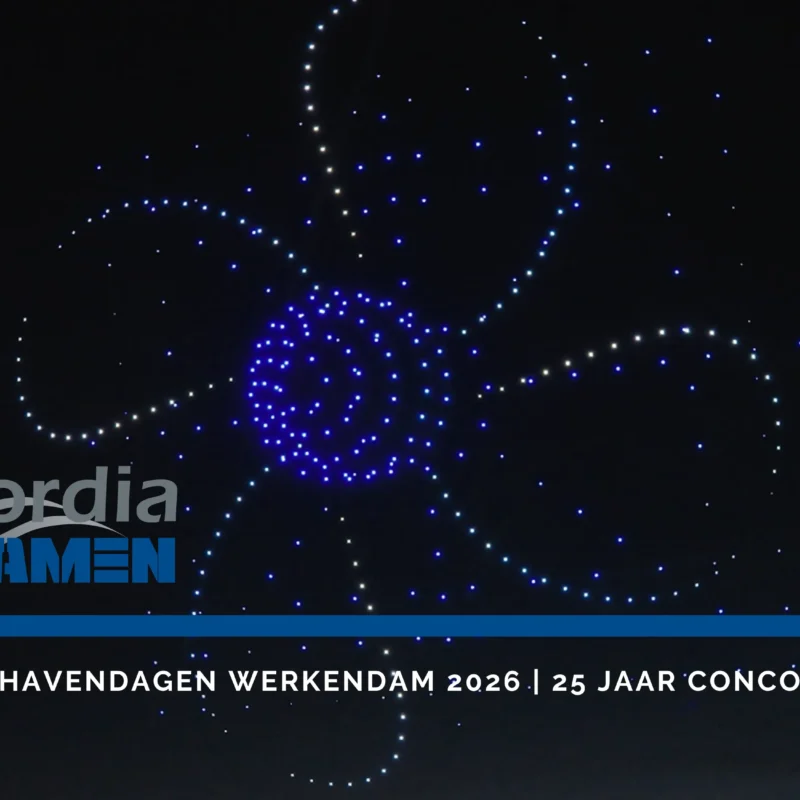 concordia damen, 25th anniversary, drone show, havendagen werkendam, shipyard, scheepswerf, shipbuilding